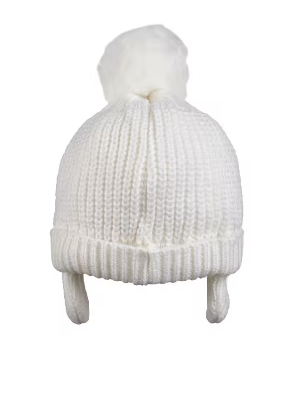 Cappello tricot misto lana con pon pon